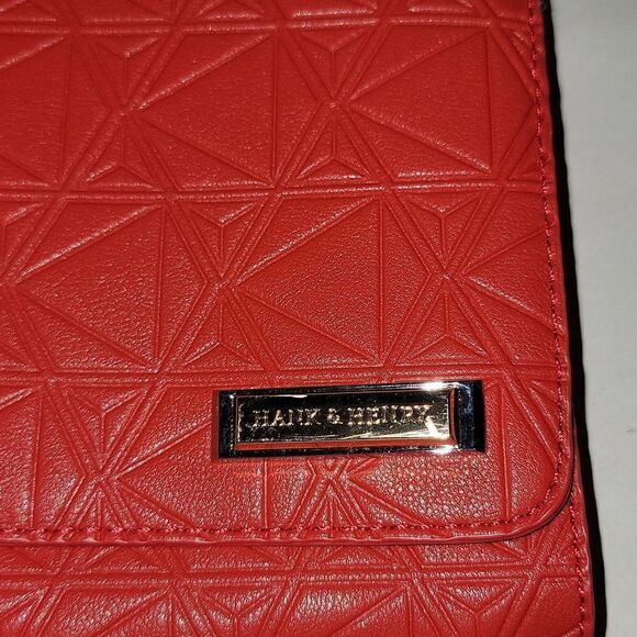 Hank & Henry Red Shimmer Crossbody Handbag • Adjustable Shoulder Strap - Picture 2 of 10